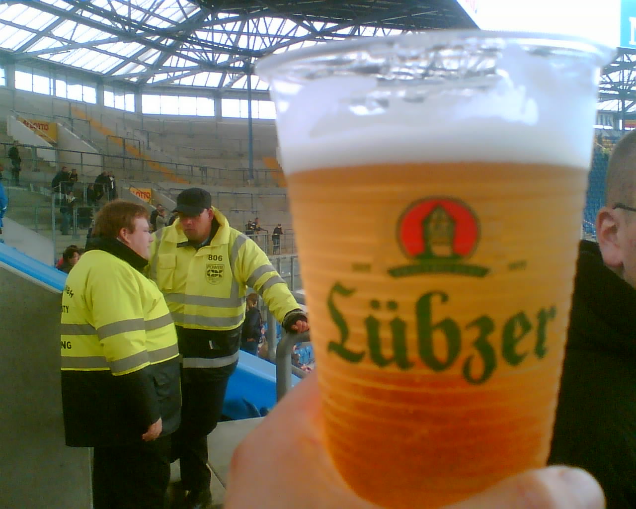 Bierbecher, Lübzer, Stadion Rostock